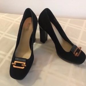 Michael Kors, Black Suede Loafer Pump
